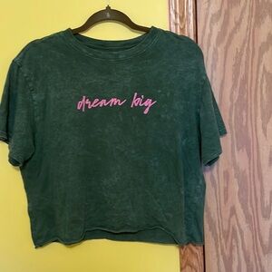 Dream big cropped graphic tee.
